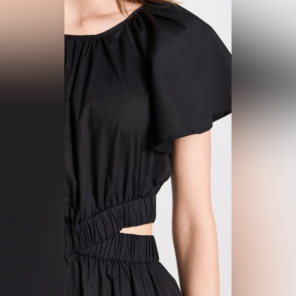 NWT MINKPINK ALLEGRA CUTOUT MIDI DRESS FLUTTER SLEEVES IN BLACK SIZE XXL - Picture 9 of 16